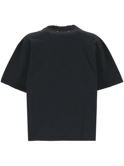 Black crew neck t-shirt GOLDEN GOOSE | GWP01874P00189790456